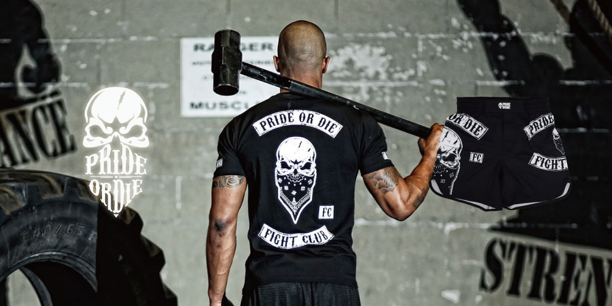 PRiDEorDiE ファイトショーツ Fight Club 黒