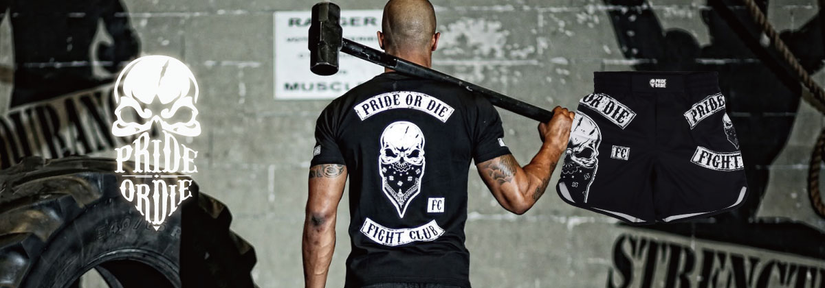PRiDEorDiE ファイトショーツ Fight Club 黒