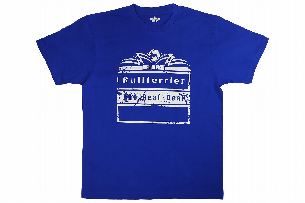 BULL TERRIER Tシャツ Born to Fight 青