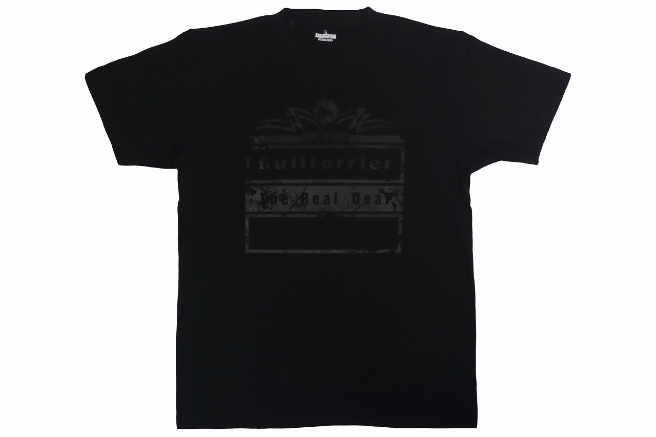 BULL TERRIER Tシャツ Born to Fight 黒/黒