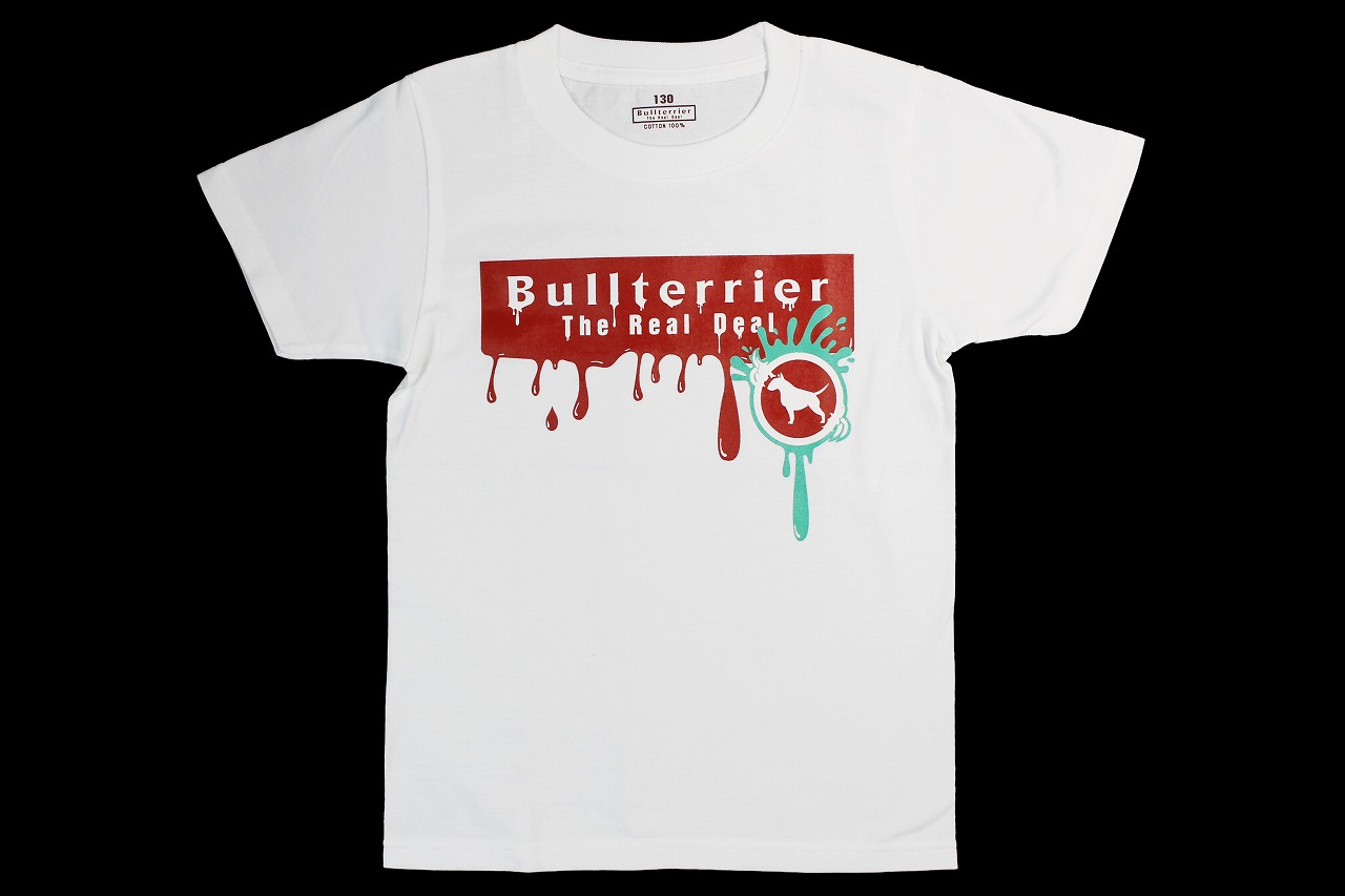 BULLTERRIER　キッズTシャツ Paint 白