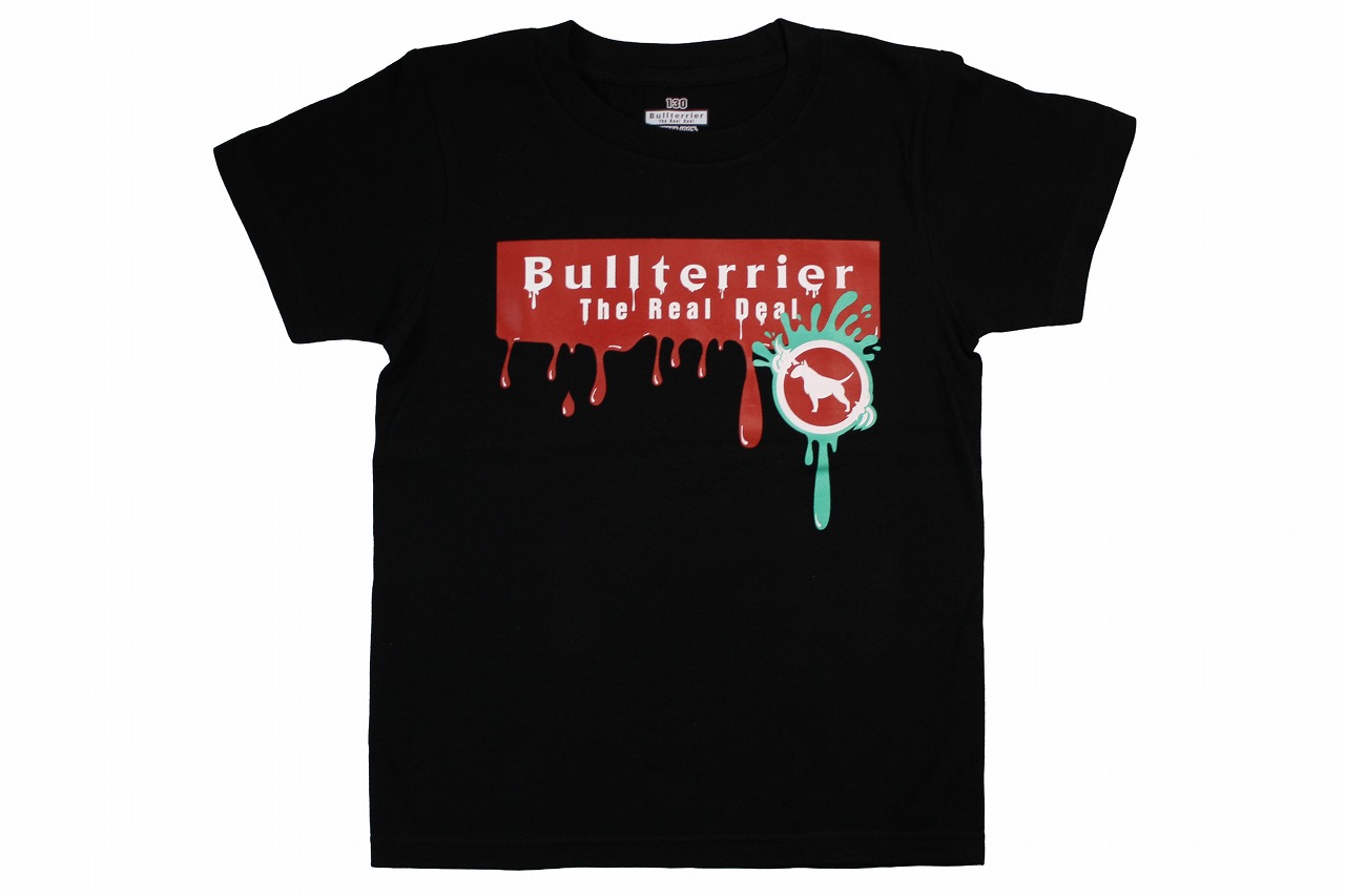 BULLTERRIER　キッズTシャツ Paint 黒