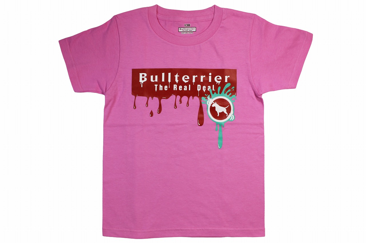 BULLTERRIER　キッズTシャツ Paint ピンク