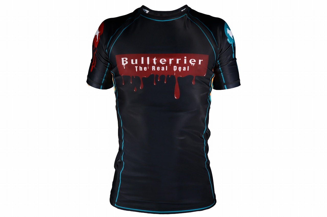 BULLTERRIER ラッシュガード Paint 半袖 黒