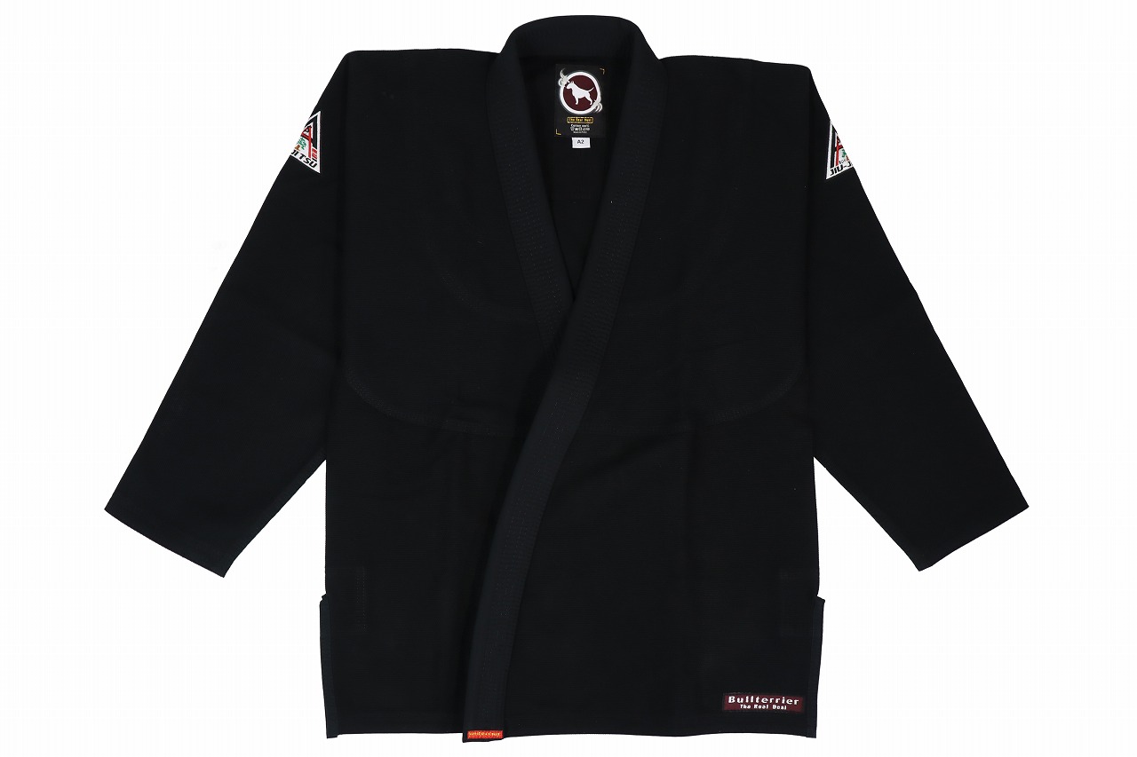 bullterrier 剣道着 柔術着 柔道着 格闘技 上下セット 黒 赤 A4 コットン100% 道着 希少 激レア ブルテリア 白帯 剣道 化繊袴 極美品 BULL TERRIER 柔術衣 Jiraiya2.0 黒