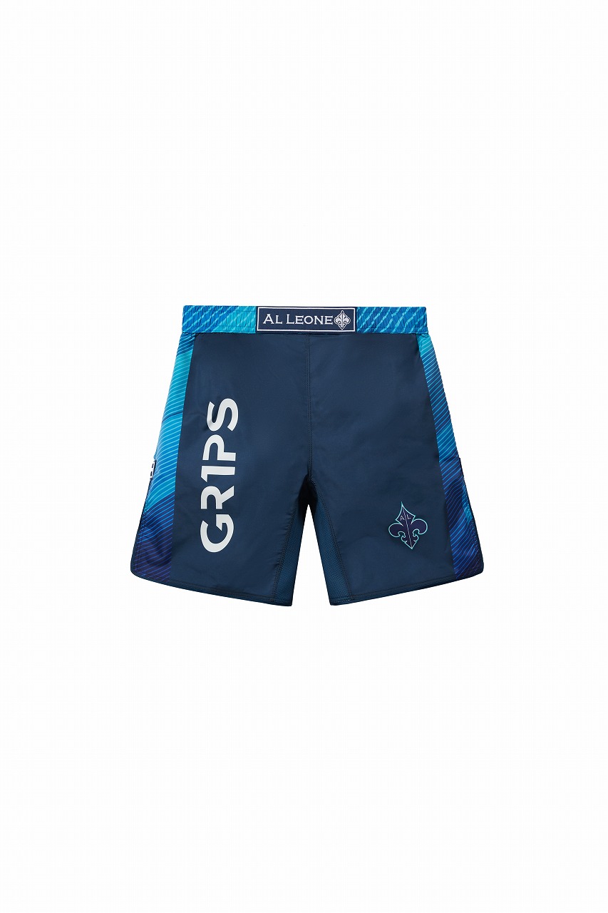 Grips x AL Leone ファイトショーツ FAST WAVE 青