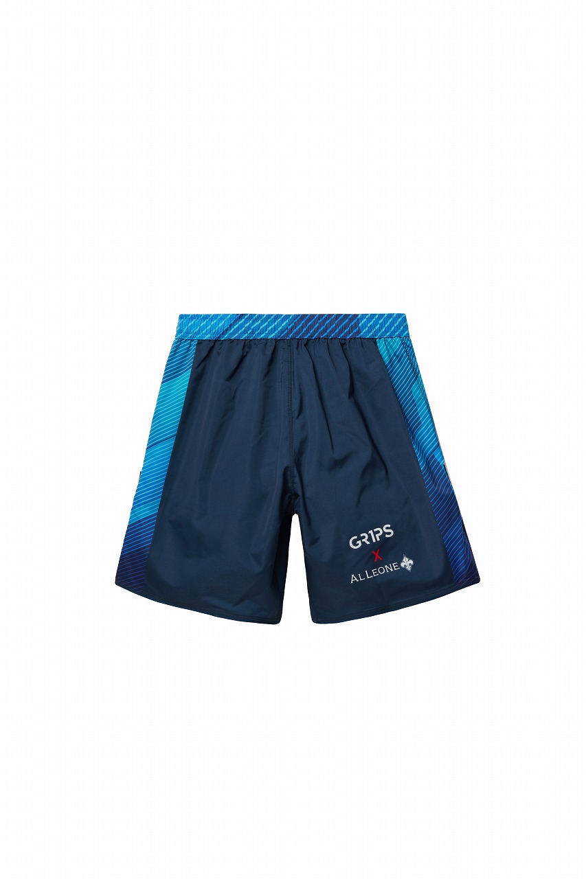 Grips x AL Leone ファイトショーツ FAST WAVE 青