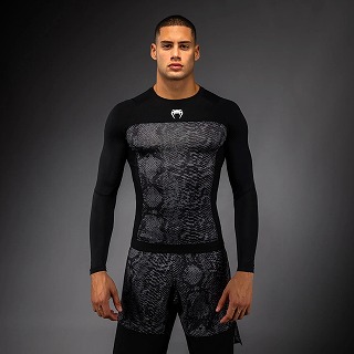 VENUM ラッシュガード G-Fit Scales 長袖 黒/チャコールグレー