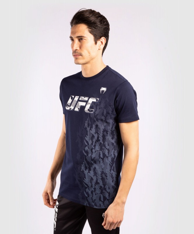 正規品 venum UFC Tシャツ 総柄 Lサイズ Rizin MMA VENUM Tシャツ UFC AUTHENTIC FIGHT WEEK 紺