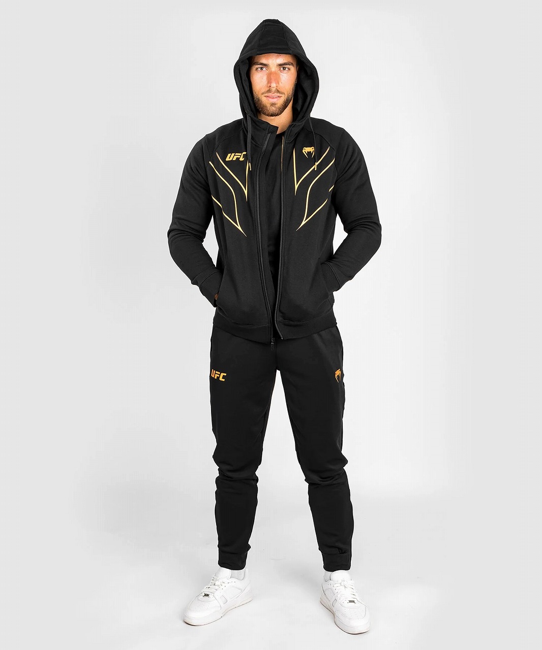 VENUM ジップパーカー UFC FIGHT NIGHT2.0 レプリカ 黒/金
