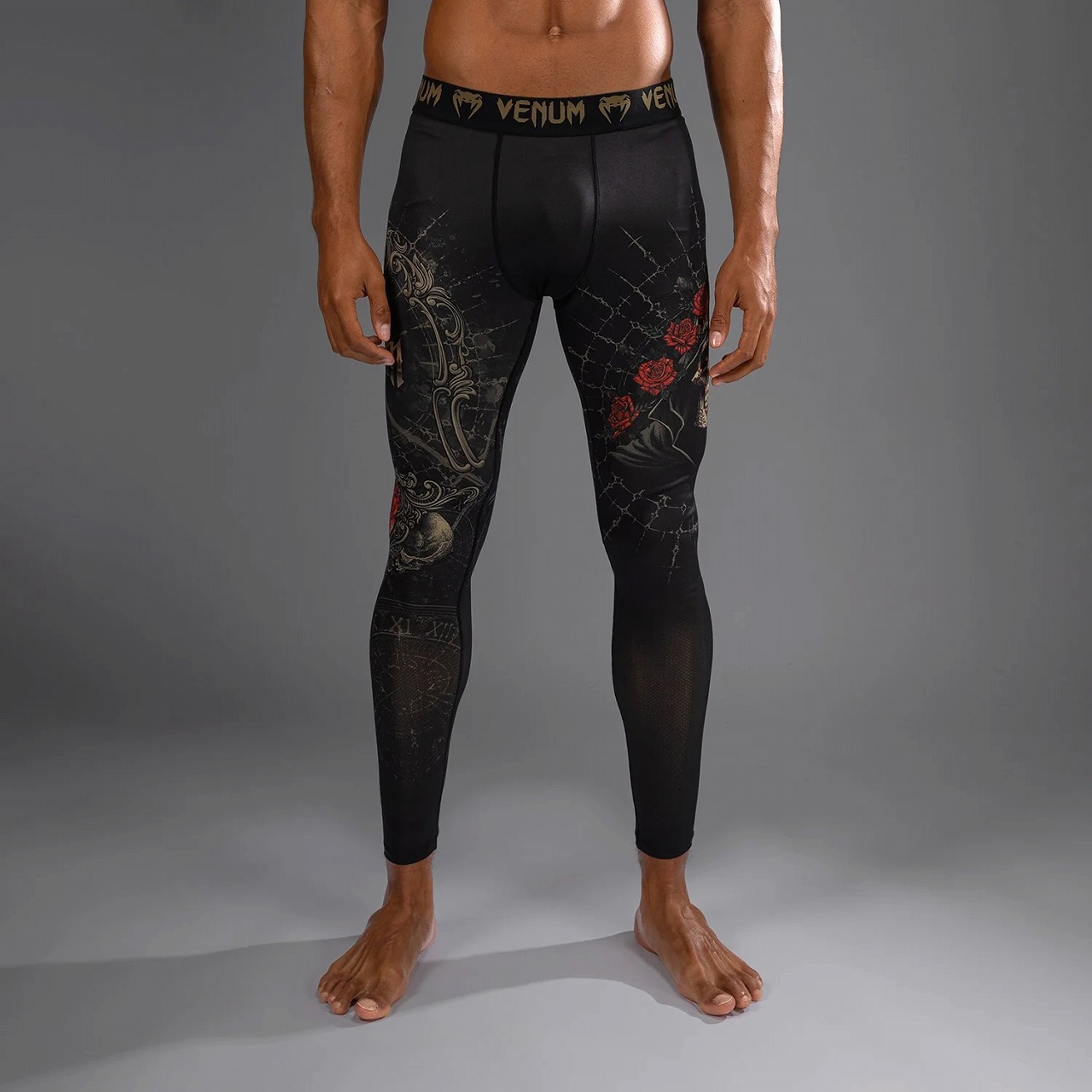 VENUM ロングスパッツ Santa Muerte 5.0 ディープブラック/金